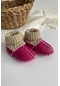 Babywom Babywom Çoraplı Organik Deri Kız Bebek Botu- 1006
