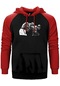 Mike Tyson Art Of Fight Kırmızı Renk Reglan Kol Kapşonlu Sweatshirt Kırmızı