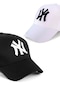 Unisex 2'li Set Ny Siyah Renk Beyaz Logo Ve Beyaz Renk New York Beyzbol Şapka - Unisex