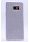 Kilifone - Samsung Uyumlu Galaxy S7 Edge - Kılıf Simli Koruyucu Shining Silikon - Gümüş