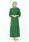 Prenses Elbise -yeşil-1443-kiremit