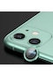 iPhone Uyumlu 12 Mini Cl-07 Lens Koruma Taşlı Parlak Renkli Kamera Koruyucu Cl-08 - Açik Yeşil