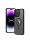 Kilifone - İphone Uyumlu İphone 13 Pro Max - Kılıf Kablosuz Şarj Destekli Hibrit Magsafe Kapak - Siyah