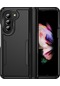 Samsung Galaxy Uyumlu Z Fold5 5g İçin Pc + Tpu Askeri Sınıf Düşmeye Karşı Koruyucu Telefon Kılıfı - Siyah Siyah