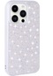 Mutcase - İphone Uyumlu İphone 14 Pro - Kılıf Parlak Taşlı Tasarımlı Silikon Pırlanta Kapak - Beyaz