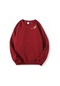 Kadın Çiçek Nakış İşlemeli Uzun Kollu Sweatshirt Bordo Bordo