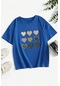 Unisex Kalp Baskılı T-shirt