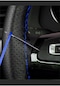 Fiat Egea Uyumlu Dikmeli Direksiyon Kılıfı Noktalı Dikişli Mavi İpli 38cm 10.5cm