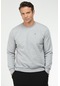 Gri Melanj Regular Pamuklu O Yaka Basic Erkek Sweatshirt Xc2372 Gri Melanj