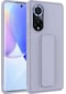 Noktaks - Huawei Honor 50 Uyumlu - Kılıf Mat Koruyucu El Tutacaklı Stand Olabilen Qstand Kapak - Gri