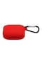 Bluetooth Kulaklık Yumuşak Silikon Kapak Koruyucu Kasa Oneplus Buds Pro İçin Asma Tokalı Kırmızı