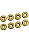 Longboard Sarı Için 8 Adet Kaykay Rulmanları 8mm Hassas Boyut Abec-11 Sarı