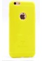 Noktaks - iPhone Uyumlu 6 Plus / 6s Plus - Kılıf Mat Renkli Esnek Premier Silikon Kapak - Sarı