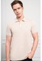 Erkek Bej Basic Polo Yaka Dynamic Fit T-shirt 25yc018003653 Bej Bej