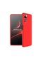 Noktaks - Xiaomi Uyumlu Xiaomi Redmi Note 11 Pro 5g - Kılıf 3 Parçalı Parmak İzi Yapmayan Sert Ays Kapak - Kırmızı