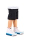 Kiko Kids Tinna Bağcıklı Erkek Bebek Boğazlı Keten Spor Ayakkabı Beyaz - Mavi