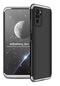 Mutcase - Xiaomi Uyumlu Poco M5s - Kılıf 3 Parçalı Parmak İzi Yapmayan Sert Ays Kapak - Siyah-gri