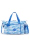 Kıplıng Art M Baby Bag Bebek Çantası Alt Değiştirme Şilteli,biberon Ve Emzik Tutuculu Desenli Dıluted Blue