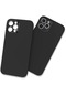 Tecno - İphone Uyumlu İphone 12 Pro Max - Kılıf Mat Ultra İnce Esnek Tpu Tiny Kapak - Siyah