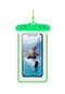 Yeşil Fonken Su Geçirmez Telefon Kılıfı Aydınlık Sualtı Kuru Çanta Kılıf Kapak Telefon Su Sporları Plaj Havuzu Kayak