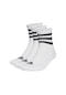 Adidas 3-stripes Sportswear Yastıklamalı Yarım Bilekli Çorap - 3 Çift Beyaz Çorap Ht3456 001