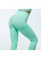 Yeşil Kadın Spor Tayt Yüksek Bel Legging Spor Egzersiz Vücut Geliştirme Yoga Pantolon