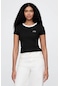 Gap V-jpn Ss Small Logo Kadın Tişört SIYAH