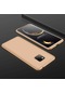 Noktaks - Huawei Uyumlu Huawei Mate 20 Pro - Kılıf 3 Parçalı Parmak İzi Yapmayan Sert Ays Kapak - Gold