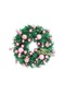 Ön Kapı Için Noel Çelenkleri 11.8 Inç Yapay Noel Çelengi Pembe Top