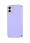Kilifone - İphone Uyumlu İphone 12 - Kılıf Parlak Renkli Bark Silikon Kapak - Mor