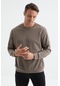 Tommy Life Camel Basic O Yaka Rahat Form Erkek Sweatshirt - 88053 CAMEL