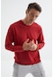 Tommy Life Kırmızı Basic O Yaka Rahat Form Erkek Sweatshirt - 88053 Kırmızı