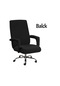 Siyah Büyük Xl/l Basit Elastik Ofis Koltuğu Kapağı 2 Adet Kol Dayama Kapağı Tam Kapsama Oyun Sandalyesi Kapak Koltuk Minderi Yıkanabilir Xl