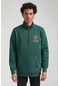 Yeşil Slim Fit Half-zip Sweatshirt 23fwm64064-yesıl