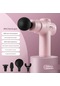 4 Kafa Usb Mini Masaj Tabancası Fasya Makinesi Kas Gevşeme Titreşimli Tabanca Pink Pembe