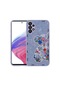 Kilifone - Samsung Uyumlu Galaxy A13 4g - Kılıf Desenli Sert Mumila Silikon Kapak - Lilac Bear