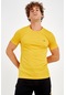 Maraton Active Slimfit Erkek Bisiklet Yaka Kısa Kol Training Sarı T-Shirt 821034-Sarı