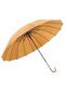 Hyt-küçük Taze 16 Kaburgalı Düz Otomatik Şemsiye Düz Renk Kavisli Saplı Çift Düz Şemsiye-turuncu