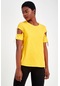 Maraton Sportswear Regular Kadın Bisiklet Yaka Kısa Kol Basic Sarı T-Shirt 18792-Sarı