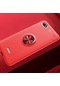 Kilifone - Xiaomi Uyumlu Redmi 6a - Kılıf Yüzüklü Auto Focus Ravel Karbon Silikon Kapak - Kırmızı