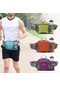 Siyah Unisex Bel Çantası Çok Bölmeli Su Geçirmez, Çizilmez, Fitness İçin Büyük Kapasiteli Bel Paketi