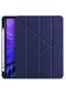 Kilifolsun iPad Uyumlu Air 10.9 2020 4.nesil Kalem Bölmeli Stand Olabilen Origami Tri Folding Kılıf Lacivert