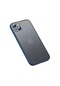 Tecno - İphone Uyumlu İphone 13 - Kılıf Arkası Mat Kenarları Renkli Sert Retro Kapak - Lacivert