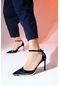 Boleyn Siyah Rugan Sivri Burun Kadın Yüksek Topuklu Ayakkabı