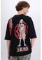 DeFacto %100 Pamuk One Piece Loose Fit Bisiklet Yaka Sırt Baskılı Kısa Kollu Tişört B5528AX25SPBK81