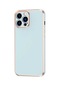 Noktaks - iPhone Uyumlu 12 Pro Max - Kılıf Parlak Renkli Bark Silikon Kapak - Mavi Açık