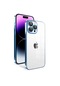 Kilifone - İphone Uyumlu İphone 14 Pro Max - Kılıf Kamera Korumalı Renkli Çerçeveli Garaj Kapak - Mavi Açık