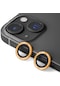 Noktaks iPhone Uyumlu 15 Plus Kamera Lens Koruyucu Safir Parmak İzi Bırakmayan Anti-reflective Cl-12 Turuncu