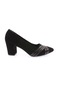 Dgn K616-22k Kadın Sivri Burun Çapraz Rugan Şeritli Topuklu Ayakkabı K616-1217-R12787