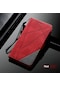 Kırmızı Deri Kitap Kapağı Xiaomi Redmi İçin Not 9 Pro Kılıf Mi Not 9 Ts T9 Note9 9pro Cüzdan Cilt Funda